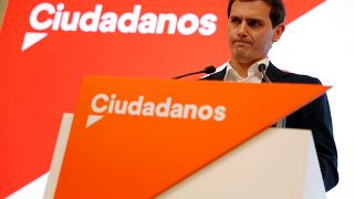 Ciudadanos leader Albert Rivera addresses the media at the party headquarters a day after general elections, in Madrid