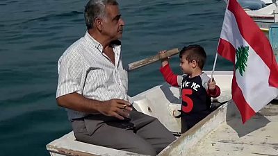 Libanons Fischer protestieren auf See