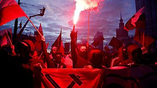 راهپیمایان ملی‌گرای افراطی در لهستان