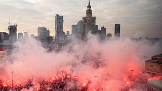 Polish far-right groups march in Warsaw on independence anniversary