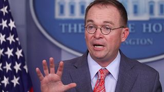 Acting White House Chief of Staff Mick Mulvaney addresses reporters during a news briefing at the White House in Washington, U.S., October 17, 2019.