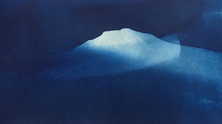 Ginny Pavry Behind the Wave, 2017, Cyanotype on paper