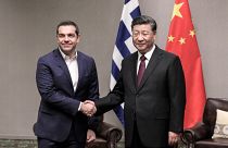 Ο πρόεδρος του ΣΥΡΙΖΑ, Αλέξης Τσίπρας και ο Πρόεδρος της Λαϊκής Δημοκρατίας της Κίνας, Σι Τζινπίνγκ
