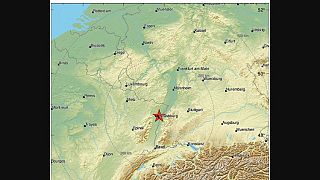 The earthquake struck just north of Strasbourg