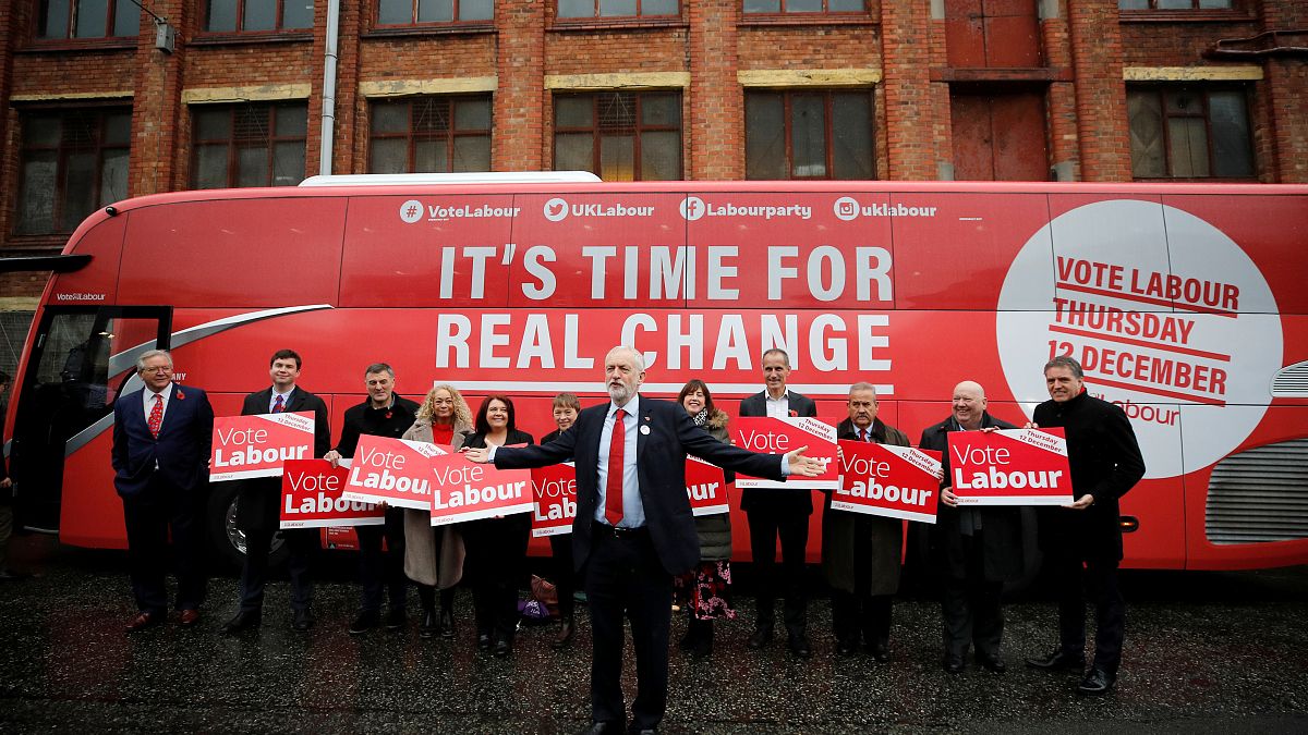 İşçi Partisi lideri Jeremy Corbyn ve seçim kampanyası ekibi