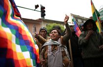 Evo Morales destekçileri, La Paz, Bolivya