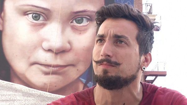 Грета Тунбрег: фреска в Сан-Франциско Грета Тунбрег: фреска в Сан-Франциско
