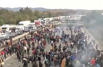 Une nouvelle autoroute bloquée par les indépendantistes en Catalogne