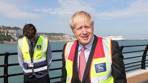 Boris Johnson on a visit to the Port of Dover Ltd., during the Conservative Party leadership campaign tour in Dover, Britain July 11, 2019. Boris Johnson on a visit to the Port of Dover Ltd., during the Conservative Party leadership campaign tour in Dover, Britain July 11, 2019.