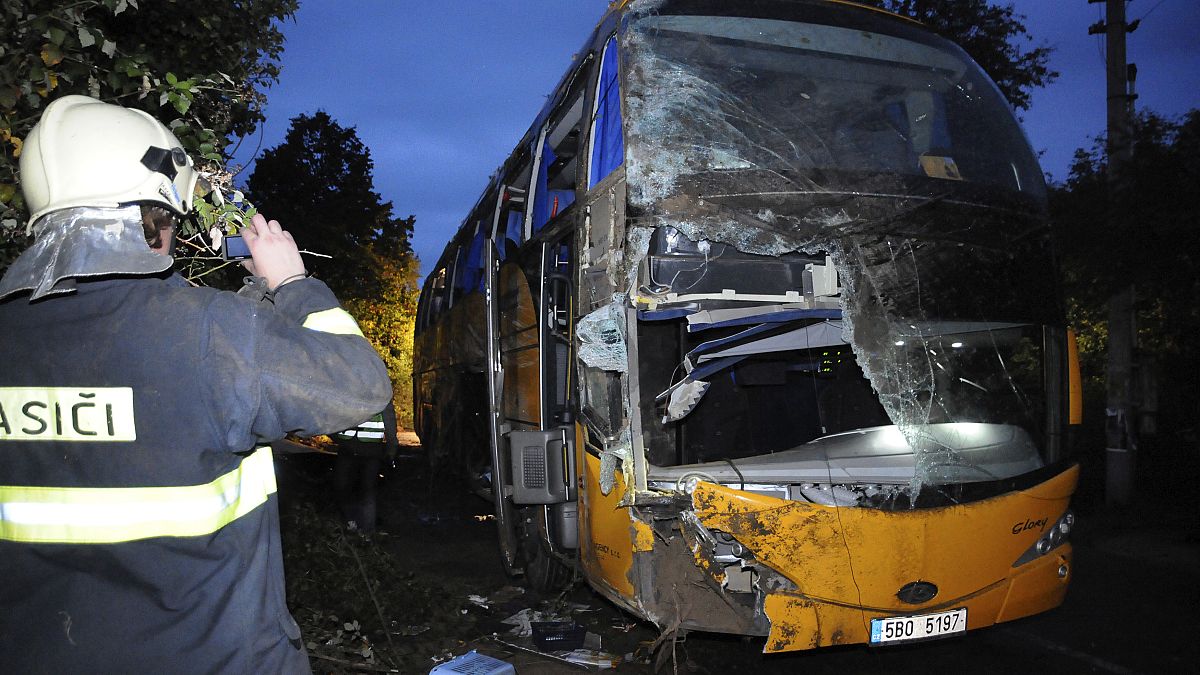 Slovakian bus crash kills at least 13 and injures many more