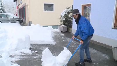 شاهد: تساقط كثيف للثلوج في النمسا
