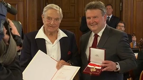 Soros György, a CEU alapítója és Michael Ludwig, Bécs főpolgármestere Soros György, a CEU alapítója és Michael Ludwig, Bécs főpolgármestere