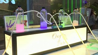 Oxygen bar sells fresh air in pollution-hit New Delhi