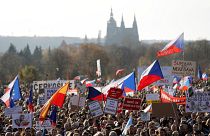 The Prague protest has been organized on social media