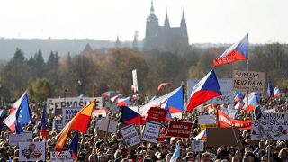 The Prague protest has been organized on social media