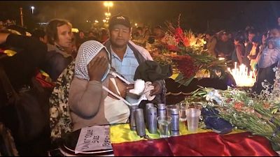 عزاداری برای کشته شدن ۵ هوادار مورالس در درگیری‌های بولیوی