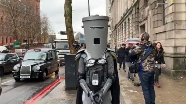 Count Binface wants Britain to throw Brexit in the bin. Count Binface wants Britain to throw Brexit in the bin.