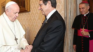 Ο  Προέδρος της Κυπριακής Δημοκρατίας κ. Νίκος Αναστασιάδης σε συνάντηση  με τον Πάπα Φραγκίσκο