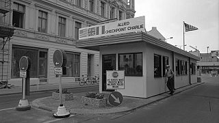 Berlin, Grenzübergang Checkpoint Charlie, 1988