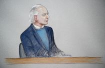 Zeichnung von Anhörung vor Londoner Gericht im Oktober