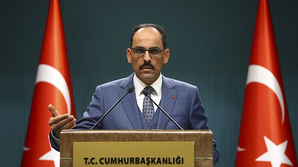Cumhurbaşkanlığı Sözcüsü İbrahim Kalın, Cumhurbaşkanlığı Külliyesi'nde basın toplantısı düzenledi.
( Halil Sağırkaya - Anadolu Ajansı ) Cumhurbaşkanlığı Sözcüsü İbrahim Kalın, Cumhurbaşkanlığı Külliyesi'nde basın toplantısı düzenledi.
( Halil Sağırkaya - Anadolu Ajansı )