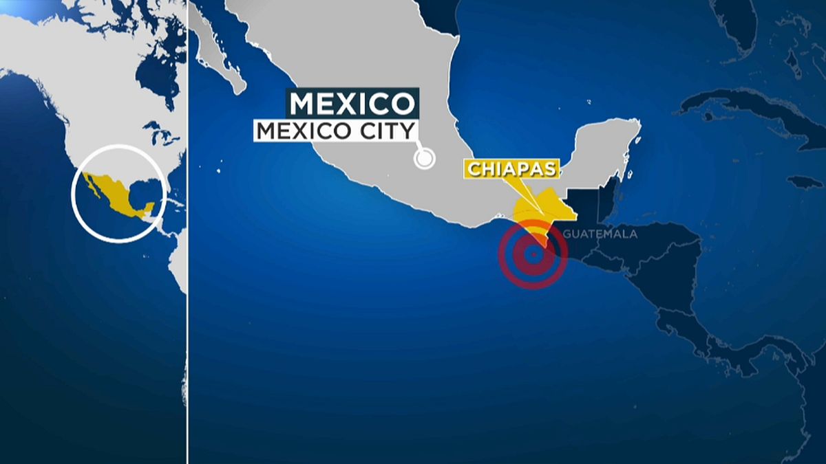 Un fuerte terremoto sacude el estado de Chiapas, en el sur de México