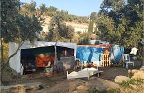 A refugee camp in Greece which will be replaced with a closed detention centre