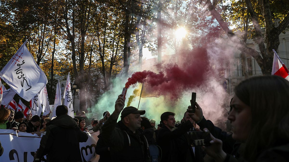 Акция оппозиции в Тбилиси 17 ноября 2019