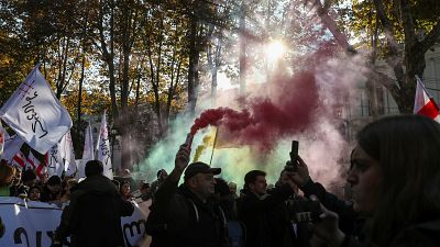 Акция оппозиции в Тбилиси 17 ноября 2019