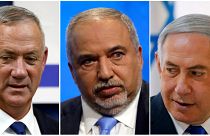 Benny Gantz, Avigdor Lieberman, Binyamin Netanyahu
