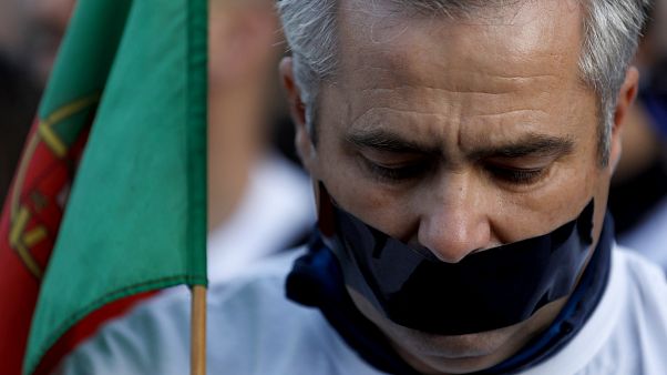 La policía portuguesa sale a las calles para llevar a cabo su propia protesta La policía portuguesa sale a las calles para llevar a cabo su propia protesta