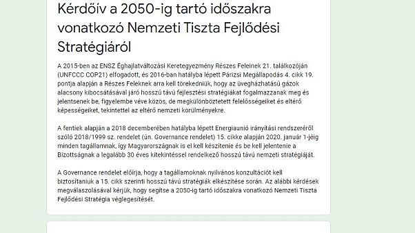 Több mint 200 ezren töltötték ki a klímakonzultációs kérdőívet a minisztérium szerint Több mint 200 ezren töltötték ki a klímakonzultációs kérdőívet a minisztérium szerint