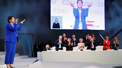 أنيغريت كرامب كارنباور رئيسة الاتحاد المسيحي الديموقراطي الألماني ـ لايبزيغ