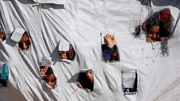 Suriye'nin Haseke kentinde, IŞİD militanlarının ve ailelerinin tutulduğu el Hol kampı Suriye'nin Haseke kentinde, IŞİD militanlarının ve ailelerinin tutulduğu el Hol kampı