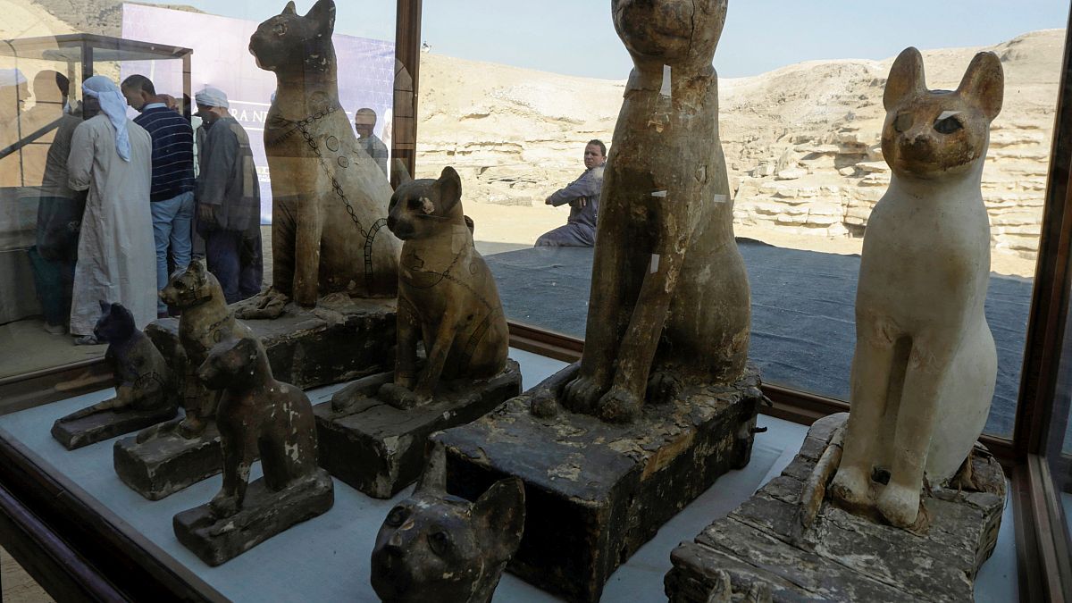 من الآثار المكتشفة والتي عرضتها وزارة الآثار المصرية 