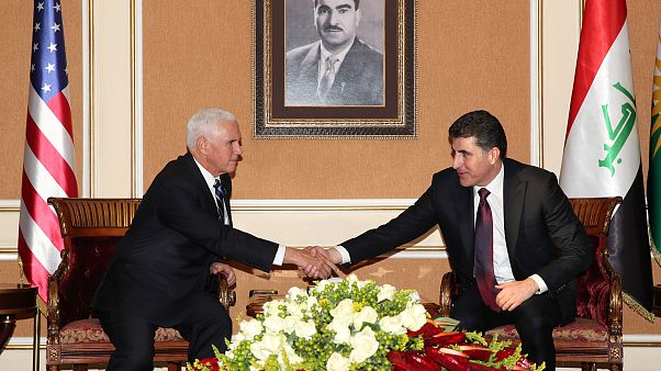 ABD Başkan Yardımcısı Pence ve IKBY Başkanı Barzani ABD Başkan Yardımcısı Pence ve IKBY Başkanı Barzani