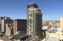 108-metre bank Bank of Lisbon tower demolished in Johannesburg