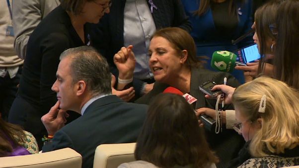 Una víctima de violencia machista se enfrenta a la ultraderecha en un acto en Madrid Una víctima de violencia machista se enfrenta a la ultraderecha en un acto en Madrid