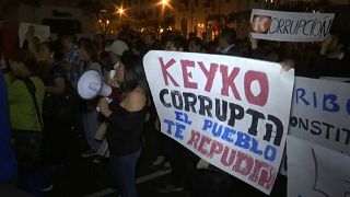 Marcha contra la excarcelación de Keiko Fujimori