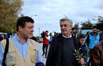 Ο Ύπατος Αρμοστής του ΟΗΕ για τους πρόσφυγες Φίλιππο Γκράντι επισκέπτεται καταυλισμούς προσφύγων στη  Μυτιλήνη