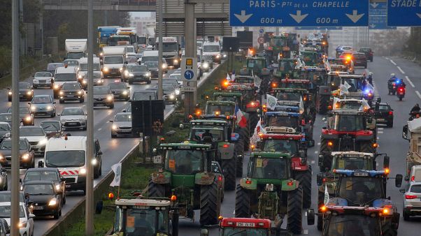 The rolling roadblock has so far blocked the A1 Paris-Lille motorway The rolling roadblock has so far blocked the A1 Paris-Lille motorway