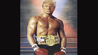 ABD Başkanı Trump kendisini montajlayarak Rocky Balboa oldu