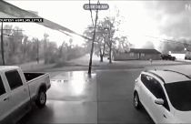 قبل وقوع الانفجار بلحظات 