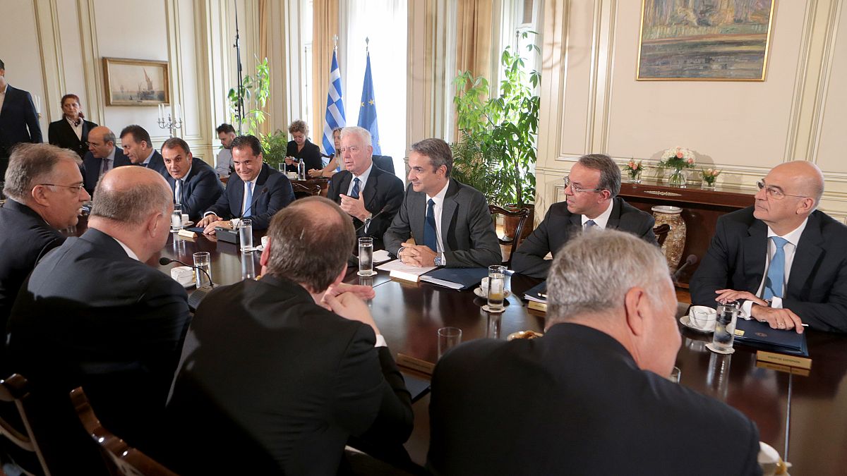 O πρωθυπουργός Κ. Μητσοτάκης μιλά στο υπουργικό Συμβούλιο (ΑΡΧΕΙΟΥ)