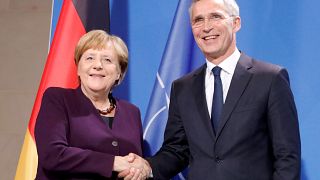 Angela Merkel und NATO-Generalsekretär Jens Stoltenberg am 10. November in Berlin