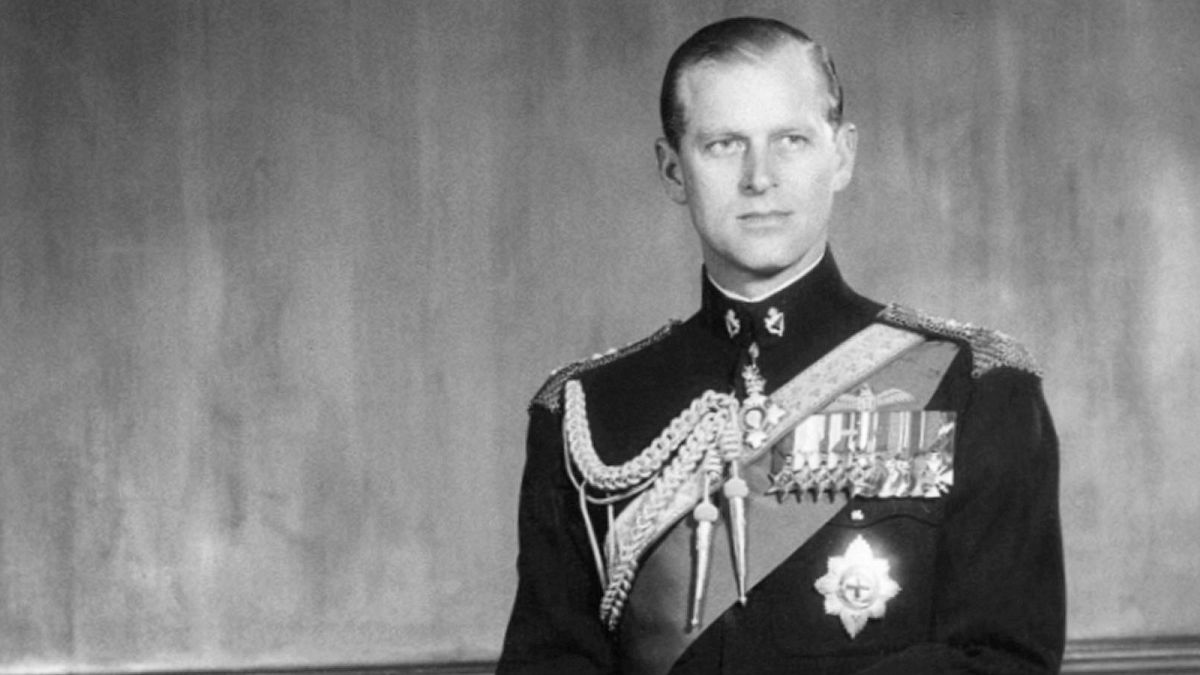 In this June 10, 1956 file photo, the Duke of Edinburgh poses for a photo as he observes his 35th birthday anniversary in Buckingham Palace, London