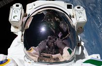 ESA astronaut Luca Parmitano took a "space-selfie" this month