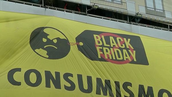 Black Friday Protesters Picket Amazon As Greenpeace Demonstrate In Madrid Euronews