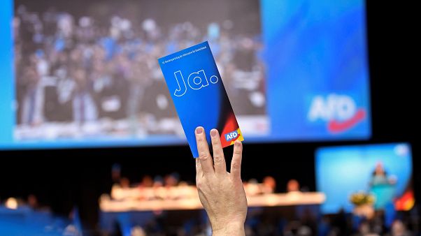 Hatalmas tiltakozás fogadta a német AfD tisztújító kongresszusát Hatalmas tiltakozás fogadta a német AfD tisztújító kongresszusát