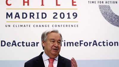 U.N. chief holds news conference on eve of climate talks in Madrid